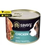 Вологий корм з куркою Savory Сейворі консерва для цуценят 200 г (4820232630549) - зображення 1