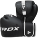 Рукавички боксерські з капою RDX F6 Kara Matte розмір 10 унцій, чорно-білі - изображение 5