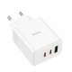 Мережевий зарядний пристрій HOCO C126A Pure power PD40W three-port(2C1A) charger White (6931474798725) (384) - изображение 4