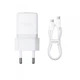 Сітчастий зарядний пристрій з кабелем Baseus Palm Fast Charger 1C 30W EU Moon White(P10111605213-01) - зображення 1