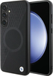 Etui plecki BMW Signature Leather Half Textured & Circle MagSafe do Samsung Galaxy S24 Plus Black (BMHMS24M23RTPK) - obraz 1
