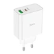 Адаптер сетевой HOCO Awesome C113A |1USB/1Type-C, 65W/3A, PD/QC| - изображение 1