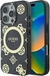 Etui Guess IML Peony On 4G Background MagSafe do Apple iPhone 16 Pro Max Black (GUHMP16XH4PYEEK) - obraz 1