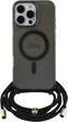 Etui Guess Crossbody Cord Script MagSafe do Apple iPhone 16 Pro Max Black (GUHMP16XHCTSGNSK) - obraz 1
