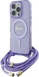 Etui Guess Crossbody Cord Script MagSafe do Apple iPhone 16 Pro Max Purple (GUHMP16XHCTSGNSU) - obraz 2