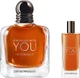 Набір для чоловіків Giorgio Armani Stronger With You Intensely Парфумована вода 100 мл + Мініатюра Парфумована вода 15 мл (3614274692563) - зображення 2
