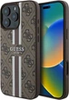 Etui Guess 4G Printed Stripes MagSafe do Apple iPhone 16 Pro Max Brown (GUHMP16XP4RPSW) - obraz 1