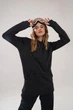 Худи BURTON W OAK LONG PULLOVER HOODIE true black heather - 20840-B11 - M - изображение 4