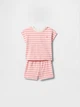 Детский комплект GAP футболка, шорты и панама 1159854392 (Белый/Розовый 0-3M) на рост 50 см - изображение 3