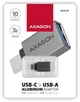 Адаптер Axagon RUCM-AFA USB 3.0 Type-C Male - Type-A Female ALU Silver - зображення 3