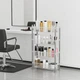 Етажерка вузька пластикова Bursev 5158 91 Прозора, 19,5×50×80 см - зображення 3