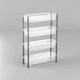 Етажерка вузька пластикова Bursev 5158 91 Прозора, 19,5×50×80 см - зображення 4