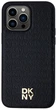 Etui DKNY Leather Pattern Metal Logo MagSafe do Apple iPhone 13/13 Pro Black (3666339261450) - obraz 3