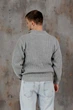 Мужской свитер на молнии ART KNIT серый, L 038886 - изображение 5