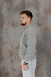 Мужской свитер на молнии ART KNIT серый, L 038886 - изображение 11