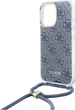 Etui Guess Crossbody Cord 4G Print do Apple iPhone 16 Pro Blue (GUHCP16LHC4SEB) - obraz 5