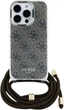 Etui Guess Crossbody Cord 4G Print do Apple iPhone 16 Pro Brown (GUHCP16LHC4SEW) - obraz 1