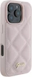 Etui Guess Quilted Metal Logo do Apple iPhone 16 Pro Pink (GUHCP16LPSQSQSP) - obraz 4