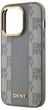 Etui DKNY Leather Checkered Mono Pattern MagSafe do Apple iPhone 14 Pro Beige (3666339259952) - obraz 5