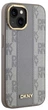 Etui DKNY Leather Checkered Mono Pattern MagSafe do Apple iPhone 14 Beige (3666339259938) - obraz 4