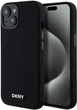 Etui DKNY Liquid Silicone Small Metal Logo MagSafe do Apple iPhone 14 / 15 / 13 Black (3666339265670) - obraz 1