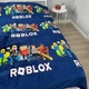 Плед-покрывало флисовый полуторный 150х210 синий Roblox Ananasko 11506 - изображение 3