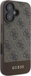 Etui Guess 4G Bottom Stripe do Apple iPhone 16 Brown (GUHCP16SG4GLBR) - obraz 4
