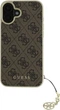 Etui Guess 4G Charms Collection do Apple iPhone 16 Brown (GUHCP16SGF4GBR) - obraz 2