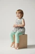 Комплект (туника + лосины) Gerber 6/9 мес 66-71см Бежевый/салатовый - изображение 1