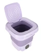 Пральна машина автоматична туристична KIK міні складна переносна 8L фіолетова KX3744_1 - зображення 5