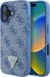Панель Guess Leather 4G Triangle Strass для Apple iPhone 16 Blue (GUHCP16SP4TDPB) - зображення 1