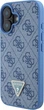 Панель Guess Leather 4G Triangle Strass для Apple iPhone 16 Blue (GUHCP16SP4TDPB) - зображення 3