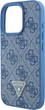 Панель Guess Leather Metal Logo Strass Crossbody для Apple iPhone 16 Pro Max Blue (GUHCP16XP4TDSCPB) - зображення 6