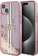 Панель Guess Liquid Glitter Gold Stripes для Apple iPhone 15 Plus/14 Plus Pink (GUHCP15MLFCSEGP) - зображення 1