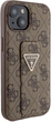 Etui Guess Grip Stand 4G Triangle Strass do Apple iPhone 13/14/15 Brown (3666339197438) - obraz 4