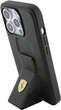 Etui Ferrari Grip Stand Metal Logo do Apple iPhone 15 Pro Black (FEHCP15LGSPSIK) - obraz 2