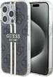 Панель Guess IML 4G Gold Stripe для Apple iPhone 15 Pro Black (GUHCP15LH4PSEGK) - зображення 1