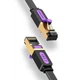 Патч корд сетевой кабель LAN RJ45 Vention Flat Ethernet Patch Cable (1.5m, 10Gbps, Cat.7). Black - изображение 3