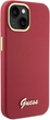 Etui Guess Silicone Script Metal Logo & Frame do Apple iPhone 15/14/13 Red (3666339149048) - obraz 4