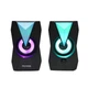 Компактные компьютерные колонки 2.0, USB, RGB подсветка, 6 Вт, черно-синие - изображение 3