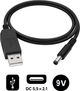 Повышающий переходник - кабель для роутера JoyPro USB с 5В на 9В 5.5x2.1 мм 100 см (1051-2a) - изображение 1