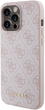 Панель Guess 4G Metal Gold Logo для Apple iPhone 15 Pro Max Pink (3666339171810) - зображення 2