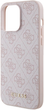 Панель Guess 4G Metal Gold Logo для Apple iPhone 15 Pro Max Pink (3666339171810) - зображення 6