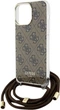 Панель Guess Crossbody Cord 4G Print для Apple iPhone 15 Pro Max Brown (3666339148096) - зображення 5