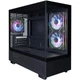 Корпус 1stPlayer Mi5-BK-2FC7R-1FC7, Black, без БЖ, Mini Tower, Micro ATX / Mini ITX, 1xUSB 3.0 / 1xUSB 2.0, макс. CPU - 185 мм / VGA - 360 мм, 3x120 мм ARGB, бічна та передня панель із загартованого скла - изображение 1