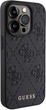 Панель Guess Leather 4G Stamped для Apple iPhone 15 Pro Max Black (3666339150198) - зображення 4