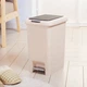 Відро для сміття MBM HOME з кришкою і педаллю BIN-01 10L BEIGE бежеве - зображення 1