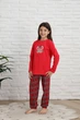 Детская пижама на девочку -Новогодняя Микки - Family look для семьи 85441в 3-4года 98-104см красний - изображение 1