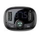 АЗУ с FM-трансмиттером Baseus T Shaped S-09A Car Bluetooth MP3 (Standard Edition), Black (CCMT000001) 4774177 - изображение 2
