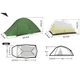 Двомісний надлегкий намет Naturehike Cloud Up Pro CNK2350WS020 20D (Темно-зелений) HDSYR_9599 - зображення 3
